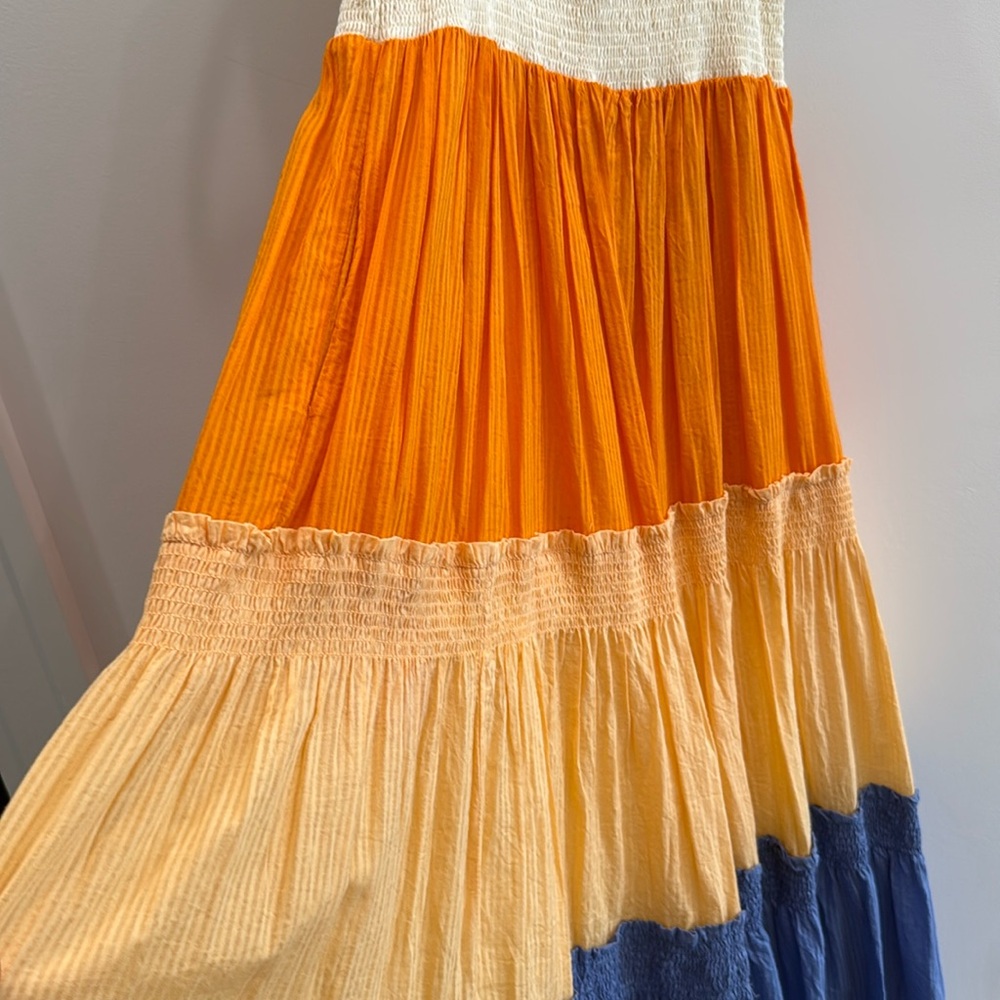 Colorful cotton summer dress Size XS/S. Like new. Long maxi sleeveless d… - Picture 9 of 16
